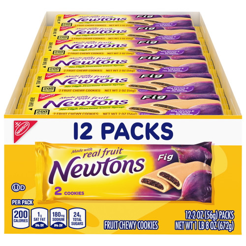 Nabisco 00 44000 03744 00 Fig Newtons, 2 Oz Pack, 12/box