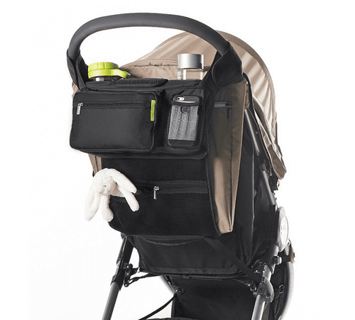 Amerteer Baby Stroller Organizer Bag - Stroller Storage Bag-proof Insulated Cup Holders And Large Detachable Zippered Clutch Bag For Universal Stroller Like Baby Jogger,bugaboo