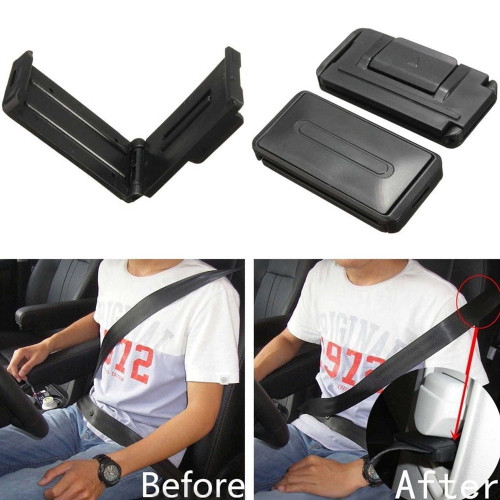 Hirigin 2pcs Car Auto Safety Seat Belt Adjuster Clip Stopper Buckle Improves Comfort Safety