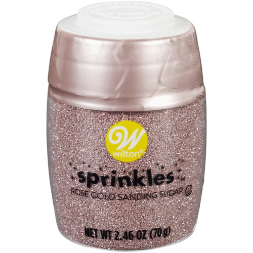 Wilton Rose Gold Sanding Sugar Sprinkles, 2.46 Oz.