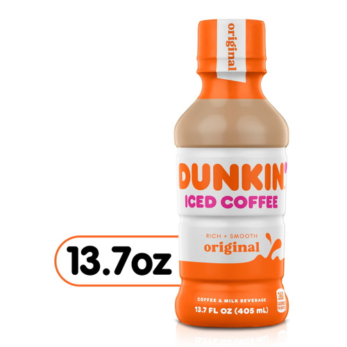 Dunkin' Original Iced Coffee Bottle, 13.7 Fl Oz