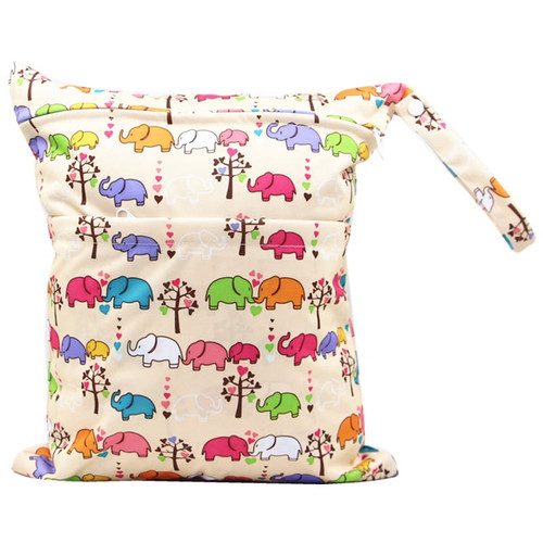 Single Pocket Wet Bag Baby Cloth Diaper Bag Waterproof Reusable Nappy Bag Small Size Mummy Dry Bag