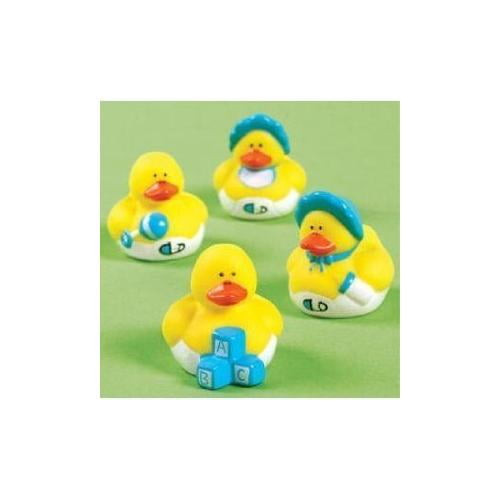 Mini Boy Baby Shower Ducks - Toys - 24 Pieces