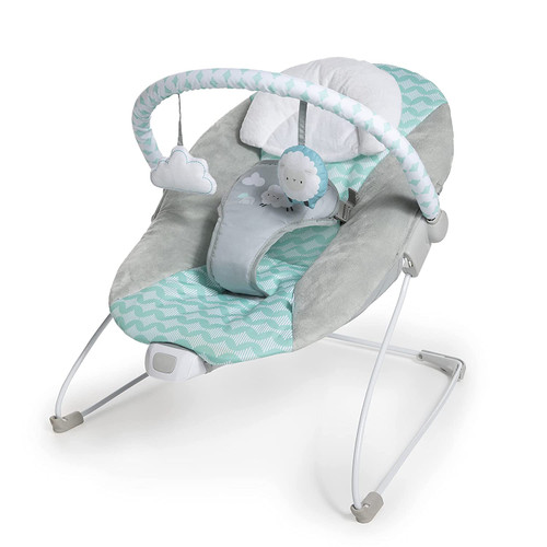 Hisevxus  Bounce Deluxe Bouncer, Portable Bouncing Baby Seat With Overhead Mobile, And Calming Vibration