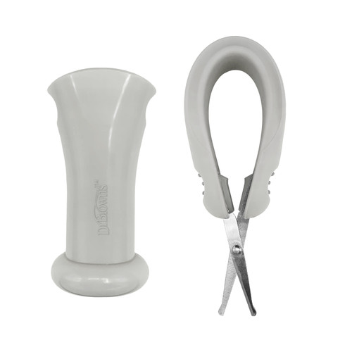 Dr. Brown's Safe Squeeze Nail Scissors With Rounded Blade Tip And 100% Silicone Handle For Infant & Baby