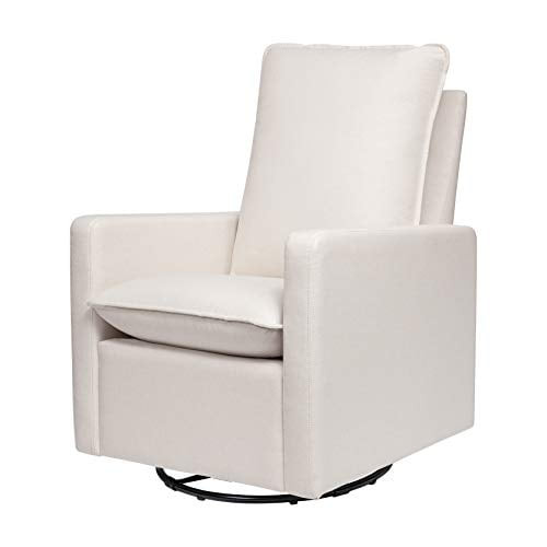 Babyletto Cali Pillowback Swivel Glider In Performance Cream Eco-weave, Water Repellent & Stain Resistant, Greenguard Gold Certified
