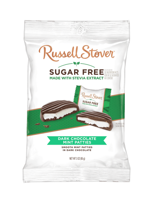 Russell Stover Sugar Free Mint Patties With Stevia, 3 Oz. Bag