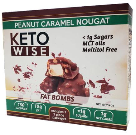 Keto Wise Fat Bombs Peanut Caramel Nouget -- 7.9 Oz