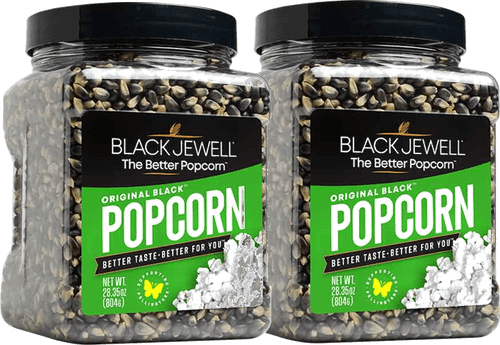 Black Jewell Gourmet Original Black Popcorn Kernels, 2-pack 28.35 Oz. (804g) Jars
