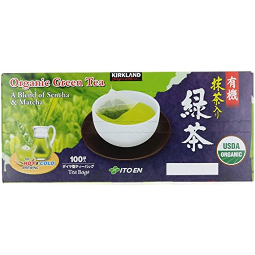 Kks Organic Japanese Green Tea, A Blend Of Sencha & Matcha 100 Bags 0.05 Oz/1.5g Per Bag By
