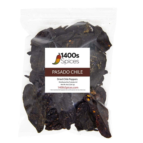 8oz Dried Pasado Chili Peppers, Chile Pasado Seco By 1400s Spices
