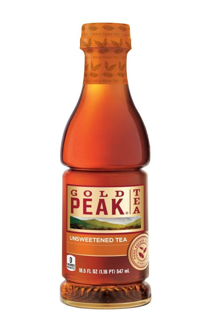 "gold Peak Iced Tea, Unsweetened - 18.5 Fl Oz (1.16 Pt) 547 Ml Pack Of 12"