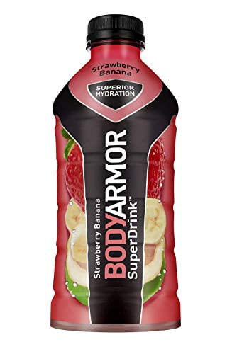Bodyarmor Superdrink, Electrolyte Sport Drink, 28 Oz, Pack Of 12 (strawberry Banana)