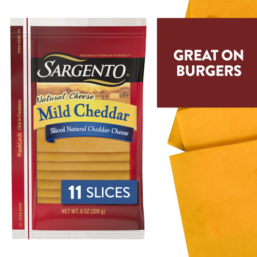 Sargento® Sliced Mild Natural Cheddar Cheese, 11 Slices