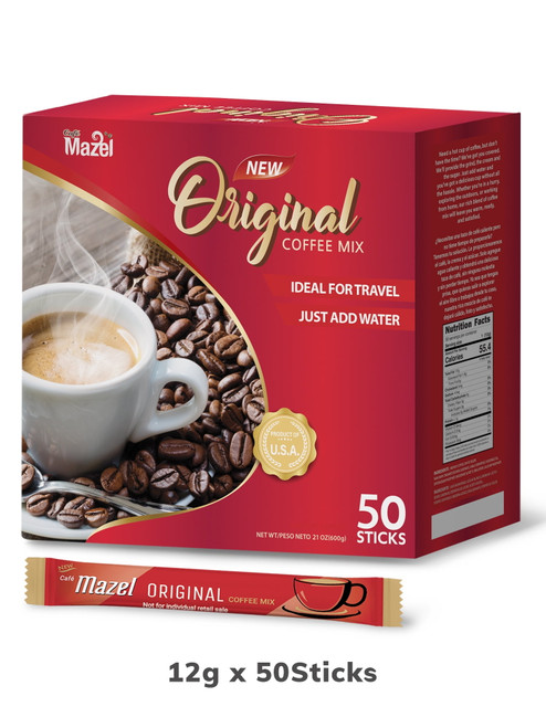 Cafe Mazel 3 In 1 Original Instant Coffee Mix - 50 Sticks
