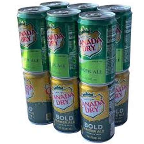 7.5 Oz Cans Variety Pack 24, 12 Canada Dry Bold, 12 Canada Dry Ginger Ale, Pack Of (12, 24)