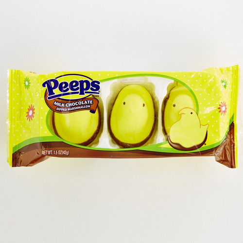 Milk Chocolate Dipped Marshmallow Yellow Chicks (1 Pack Of 3), Yellow Chicks 3 Ct By Peeps