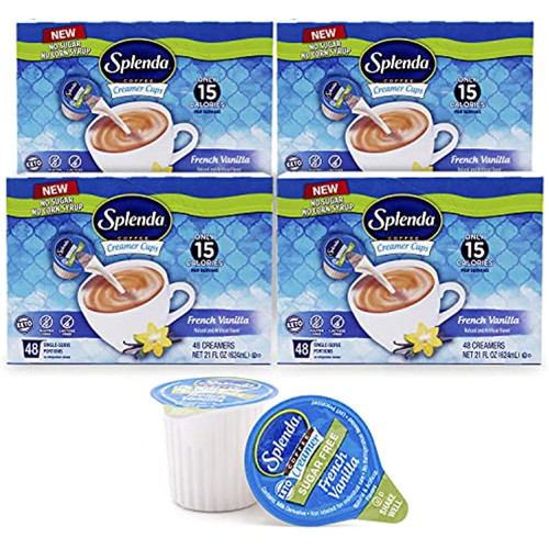 Splenda Sugar Free/low Calorie/single Serve Coffee Creamer Cups, French Vanilla, 192 Count