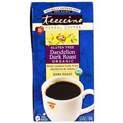 Dandelion Dark Roast Herbal Tea Caffeine-free Gluten-free, 25 Tea Bags, Naturally Caffeine-free, Non Acidic Usda Organic, Certified Gluten-free Certified Organic.., By Teeccino