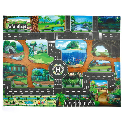 Dinosaur Traffic Road Baby Play Mat Kids Climb Floor Game Pad (130 X 100cm)