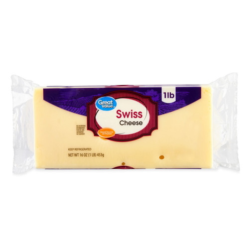 Great Value Swiss Cheese, 16 Oz