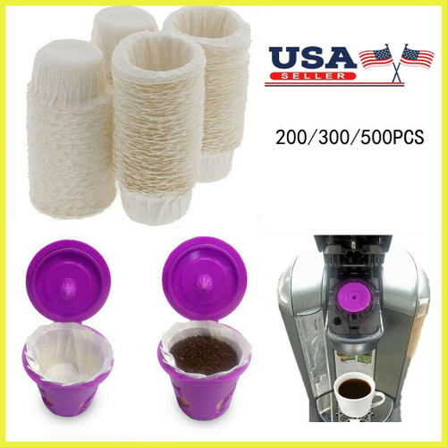 200 Pcs Disposable Paper Filters Cups Replacement For Keurig K-cup
