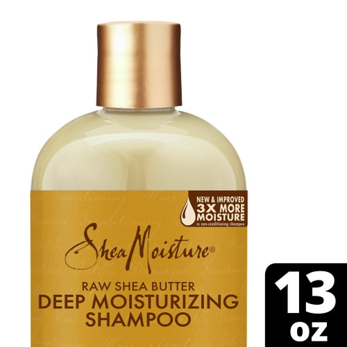 Sheamoisture Deep Moisturizing Shampoo, Raw Shea Butter Sulfate-free For Dry, Damaged Hair, 13 Oz