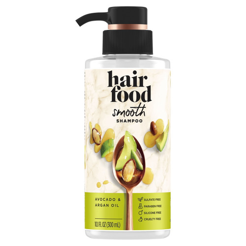 Hair Food Smooth Shampoo, Avocado Argan Oil, Sulfate Free, 10.1 Fl Oz