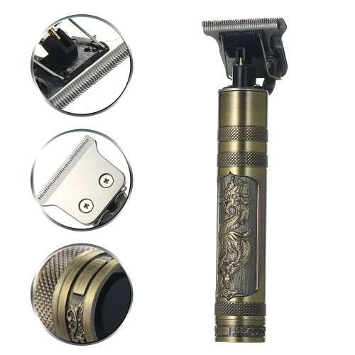 Mixfeer Ys Hair Trimmer Waterproof Portable Usb Retro Engrave Electrical Hair Cutter With Replaceable Comb Male Hygiene Razor