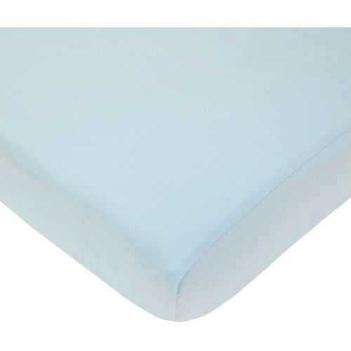 American Baby Co. Percale Cotton Fitted Portable/minicrib Sheet, Blue