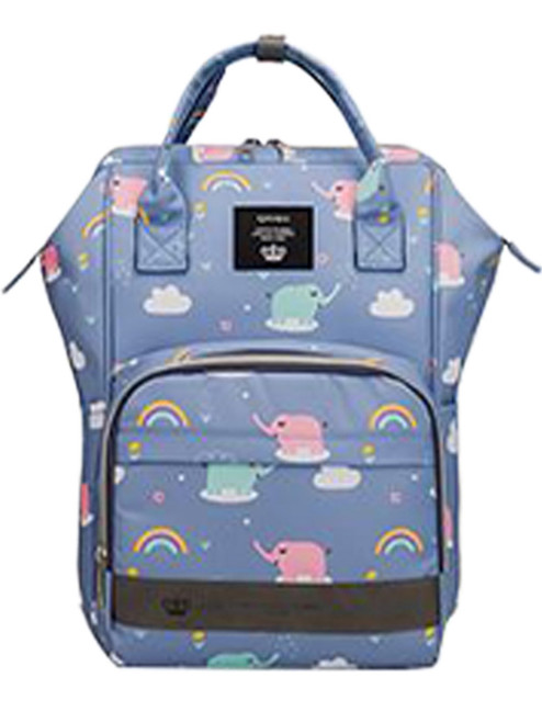 Fashnice Baby Newborn Waterproof Handbag Multi Pockets Portable Diaper Bag Nappy Adjustable Strap Mommy Bags Usb Port Stroller Pushchair Blue