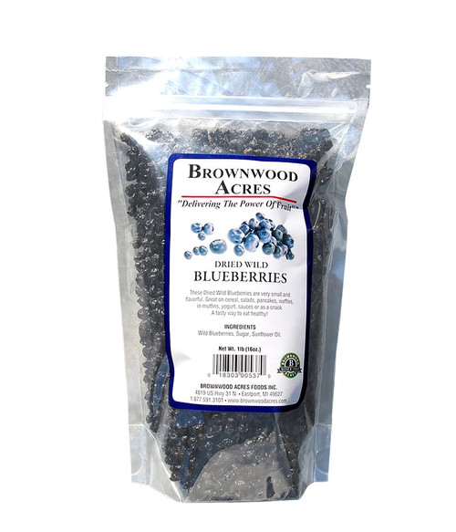 Brownwood Acres Dried Wild Blueberries, 1 Pound
