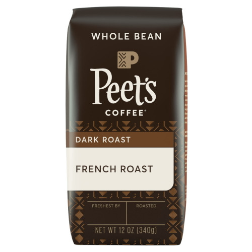 Peet's Coffee French Roast, Dark Roast Whole Bean Coffee, 12 Oz Bag
