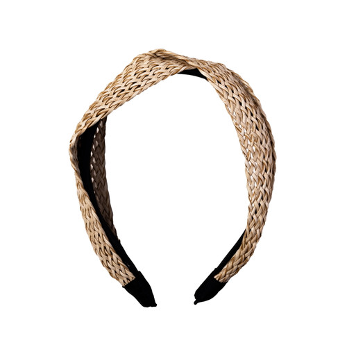 Hairitage Take Me To The Beach Raffia Headband For All Hair Types, Tan/natural, 1pc