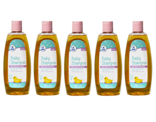 5 Pack Quality Choice Baby Wash & Shampoo No Tears Formula 15 Ounces Each
