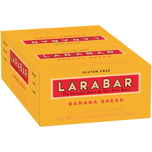 Larabar Gluten Free Bar Banana Bread 1.8 Oz Bars (16 Count) Whole Food Gluten Free Bars Dairy Free Snacks