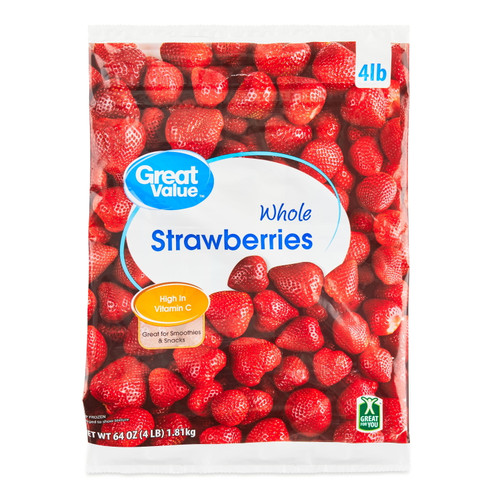 Great Value Whole Strawberries, 64 Oz (frozen)