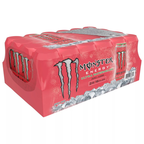 Monster Energy Ultra Watermelon, 16 Fluid Ounce (pack Of 24)