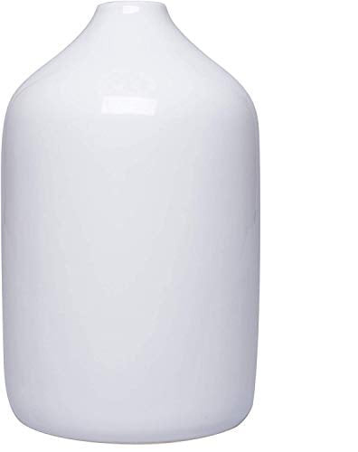 Hosley 8 Inch High White Ceramic Vase. Ideal Gift For Wedding Floral Vase Votive Garden Party Home Decor Office Spa Aromatherapy O9