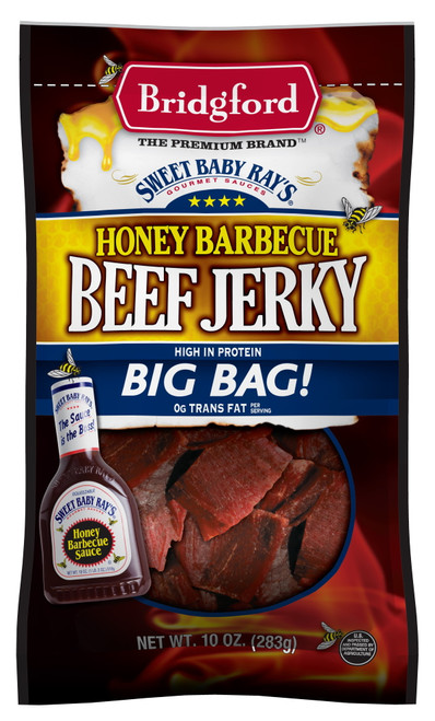 Bridgford Kosher Honey Barbecue Beef Jerky, 10 Oz Bag