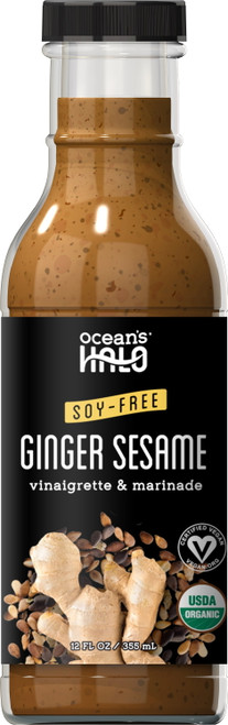 Vegan Ginger Sesame Vinaigrette Salad Dressing, Ocean's Halo, Organic, 12 Fl Oz