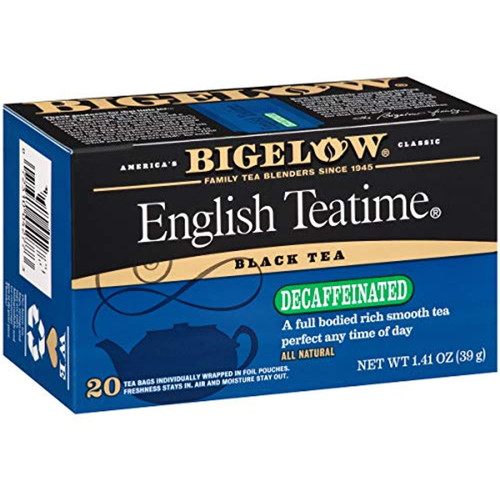 Bigelow Decaffeinated English Teatime Black Tea, 20 Count (pack Of 6), 120 Total Tea Bags