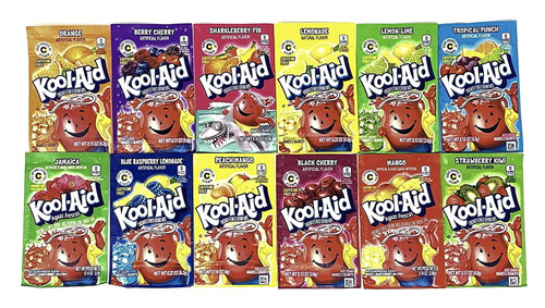 Kool-aid Drink Mix Packets Variety Pack Of 12 Flavors (1 Of Each Flavor, Total Of 12)