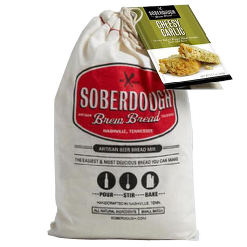 Soberdough Artisan Brew Bread Mix Flour - Cheesy Garlic Flavor, 15.1 Ounce Bag