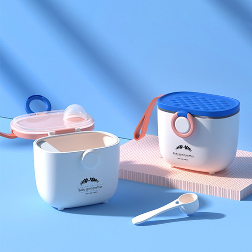 Mybeauty 2pcs/set Snack Dish Handle Design Multifunctional Portable Baby Milk Powder Dispenser Home Use Pink