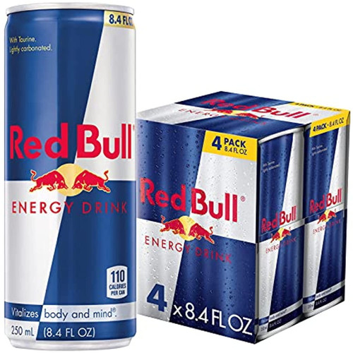 Red Bull Energy Drink, 8.4 Fl Oz (4 Pack)
