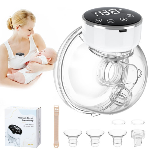 Wearable Breast Pump And Portable Baby Electric Usb Breast Pump With 3 Modes 9 Levels Lcd Display Wireless Fast Flow Breast Pump With Massage Mode 17/ 19/ 21/ 24mm Flanges