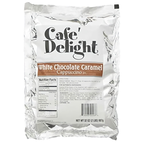 Cappuccino Mix By Cafe Delight | 2 Pound Bag | White Chocolate Caramel