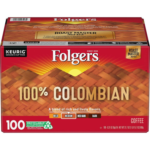 Folgers 100% Colombian Medium Roast Coffee K-cups (100 Ct.)
