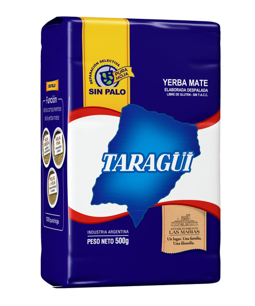 2 Pack Yerba Mate Taragui Sin Palo- Loose Leaves- No Stem From Argentina. Yerba Mate Sin Palo- Energy Booster-500gr /1.1lbs Each.